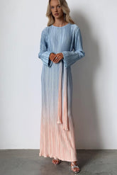 Claire Pleated Gradient Maxi Dress