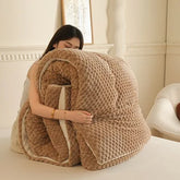 New Soft Solid Color Bean Down Quilt Plush and Thick Winter Quilt Warm Quilt Core Air Conditioning Quilt Dormitory Quilt
