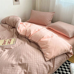 New Jacquard Bedding Set Fashion Skin Friendly Four Piece Set Quilt Cover Flat Sheet King Size Duvet Cover Pillowcase Bed Linens