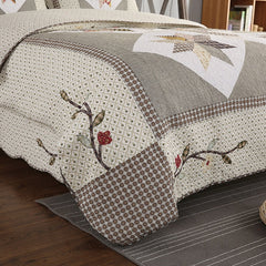 Single Double Bed Cotton Embroidered Patchwork 3 Piece Quilted Quilt Light Quilt Pillow Cover len?ol de cama casal