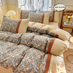 3pcs Floral Duvet Cover Set Pillowcases No Filling Korean lace bedding set Twin Single Queen Size Girls Bedding Linen