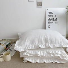 4 New Korean Chiffon Summer Quilt Three Piece Set Air-condition Quilt Kids Adult Quilts Polyester Washable Home Use