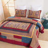 Vintage Quilt Set 3PCS Patchwork Bedspread on the Bed Cotton Coverlet King Size Quilted Blanket on Bed Comforter