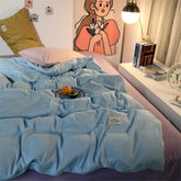 100% Cotton Bedding Set Duvet Cover Bed Sheet Pillowcase Skin Friendly Quilt Cover Set Bedroom Decor King Size Double Bed Sets