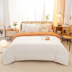 New Popular Bean Down Soybean Spring and Autumn Quilt Soft Single Double Quilt Solid Color Thickened Winter Cotton Quilt Core