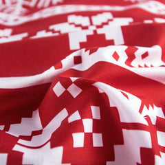 New 4pcs High Quality Skin Friendly Christmas Snowflake Bedroom Double Soft Bedding Set Sheet Quilt Cover Pillowcase