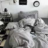 INS Gradual Cream Pink Green Bedding Set Floral Duvet Cover Pillowcase Kawaii Bed Sheet Quilt Cover Single Queen King Size