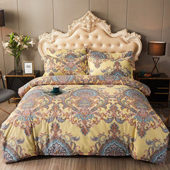 4pcs Set Winter Soft Nordic Double Bed Bedding Set Luxury Jacquard Non-irritating Sheet Quilt Cover Pillowcase 200x230cm