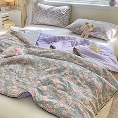 Summer Quilt Air Conditioning Quilt Flower Girl Heart Class A Double Layer Yarn Summer Cool Soft Machine Washable