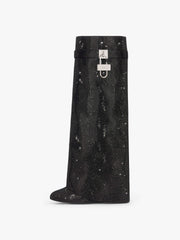 Shark Lock Boots In Strass