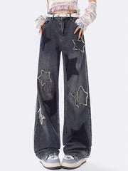 Star Patchwork Darring Display Denim Jeans