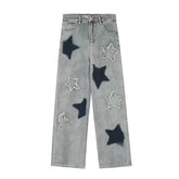 Star Patchwork Darring Display Denim Jeans