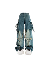 Star Raw Edge Baggy Cargo Jeans