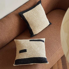 Tropical Raffia Square Pillow