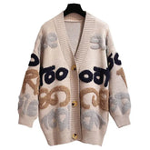 Ugly Curved Text Cardigan