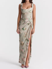 'Una' 'Vesper' Vintage Floral Top & Skirt Set