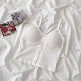 V-Neck Padded Knitted Camisole Top