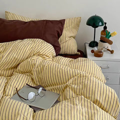 Vintage Striped Bedding Set