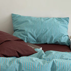 Vintage Striped Duvet Cover Set