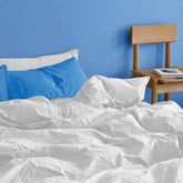 White Crumpled Duvet Cover