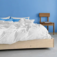 White Crumpled Duvet Cover