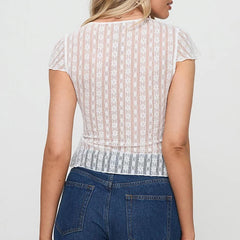 Laced Light & Love Flutter Blouse