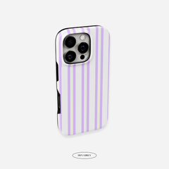 Purple & Yellow Striped iPhone Case