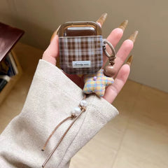 Preppy Plaid AirPods Case with Charm
