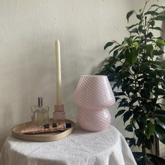 Baby Striped Mushroom Lamp