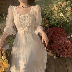 French Vintage Midi Dress