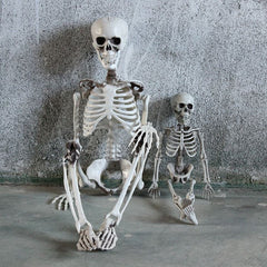 Halloween Posable Skeleton Prop 5ft Funny Giant Yard Skull Decor