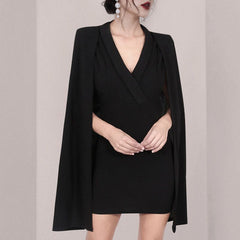 Cool Split Sleeve V Neck Mini Pencil Dress For Events