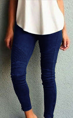 Cool High Waisted Ankle Zipper Skinny Pants Trousers