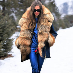 Classy Furry Faux Fur Collar Jacket Women's Fur Coats Online