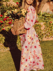 inostorâ„?Puff Sleeves Midi Dress