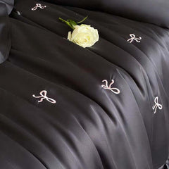 Chic Bow Embroidery Bedding Set
