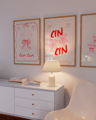 Cin Cin Wine Poster Set