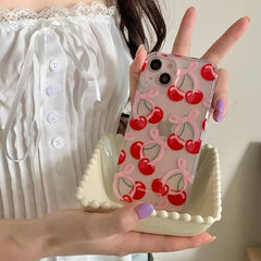 Coquette Cherry Bow iPhone Case