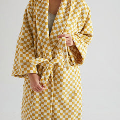 Cotton Gingham Bathrobe - 5 Colors