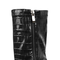 Croc Black Double Platform Ankle Boots