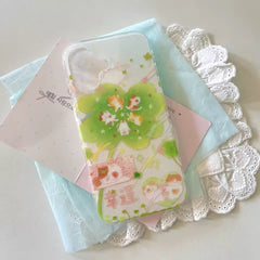 Lucky Cat Clover iPhone Case