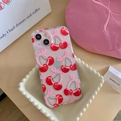 Coquette Cherry Bow iPhone Case