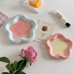 Pastel Little Flower Dish Plate