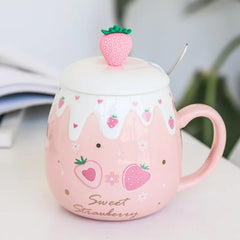 Cute Strawberry Ceramic Mug