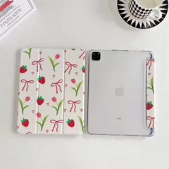 Coquette Strawberry & Tulip iPad Case