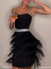 inostorâ„?Suspender Fringe Mini Dress