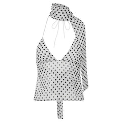 Dot My Darling Backless Halter Top