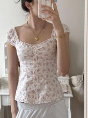 Rosalie Rosebud Button Blouse