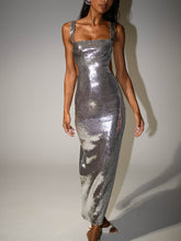 inostorâ„?Sequin Cut Out Maxi Dress