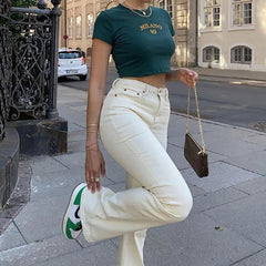 Harajuku Green Crop Top